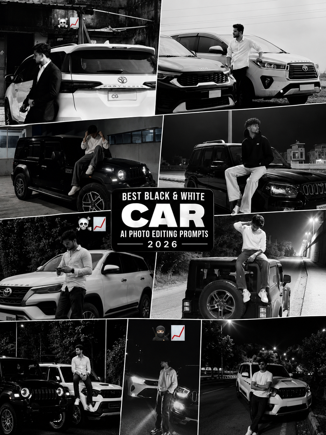 Best Black and White Car AI Photo Editing Prompts Black and White Car AI Photo Editing Prompts