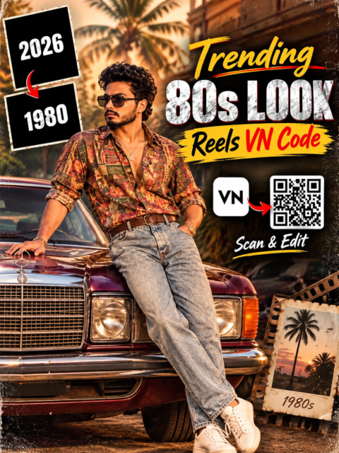 Trending 80s Look Reels Editing With VN Code 2026